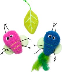 Quirky Kitty Glowing Forest Bugs Glowing & Light-Up Plush Cat Toy, Multicolor, Medium, 3 count slide 2 of 6