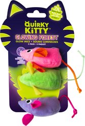 Quirky Kitty Ocean Cool Mice Catnip Plush Cat Toy, Multicolor, Medium, 3 count