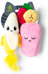 Quirky Kitty Banana Smoothie Catnip Plush Cat Toy, Multicolor, Medium, 2 count