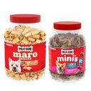 Milk-Bone Mini's Flavor Snacks Beef, Chicken & Bacon + MaroSnacksReal Bone Marrow Dog Treats
