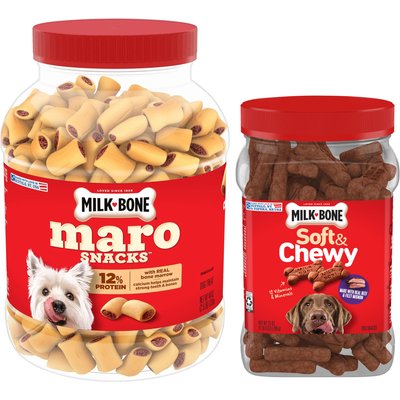 Milk-Bone Milk-Bone MaroSnacksReal Bone Marrow + Beef & Filet Mignon Recipe Dog Treats