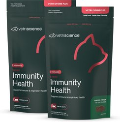 VetriScience Vetri Lysine Plus Chicken Flavored Soft Chews Immune Supplement for Cats, 180 count