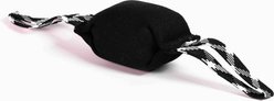Angel Evolution Oval 2 Handle Tough Rope Tug Dog Toy, Black, 8 x 4-in