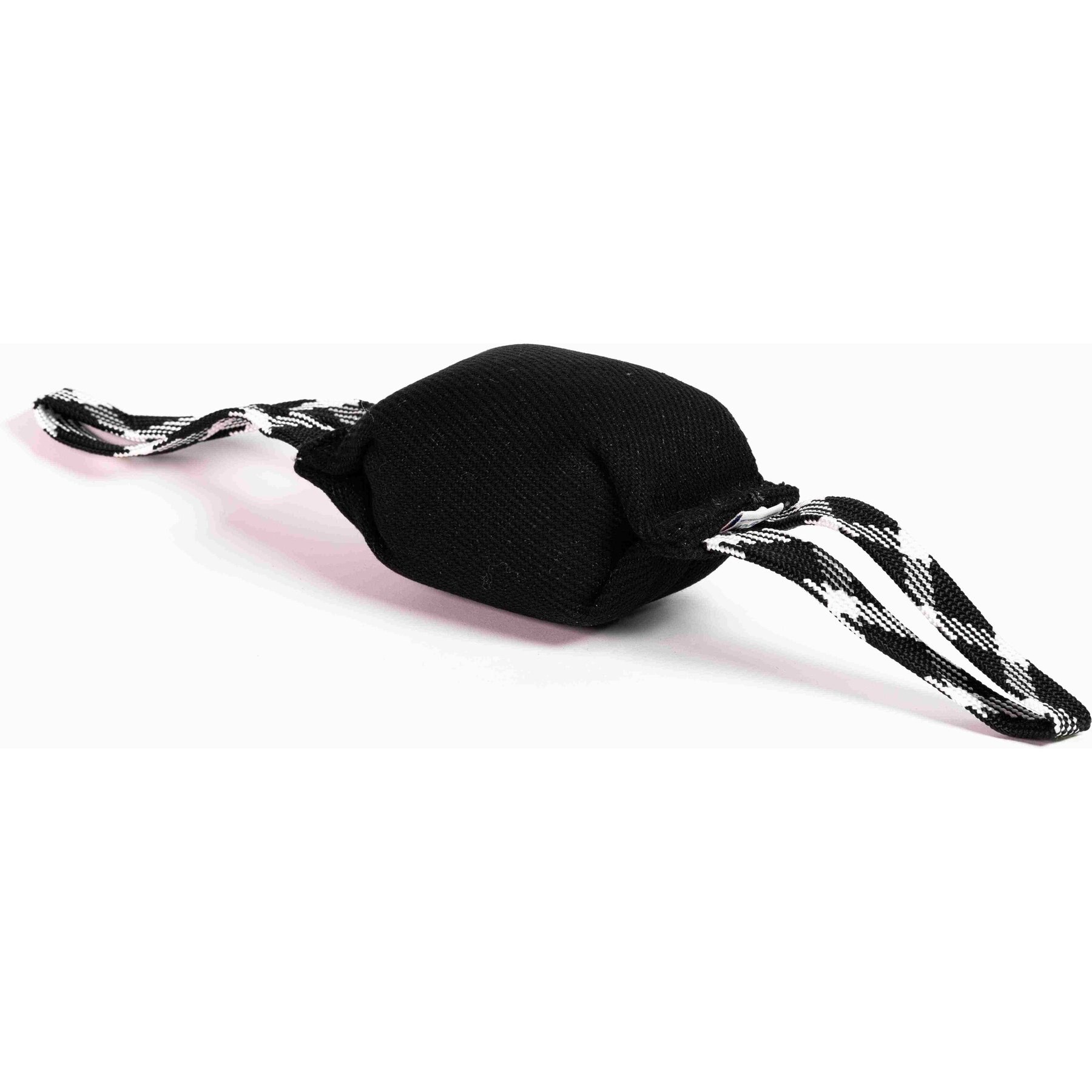 Angel Evolution Oval 2 Handle Tough Rope Tug Dog Toy, Black, 8 x 4-in