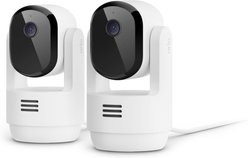 Arlo Indoor Essential App Compatible Pan Tilt Motion Alert Pet Security Camera, White, 2 count