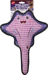 Spot Dura-Fuse Manta Ray Asstd Plush Dog Toy, Blue, 14-in