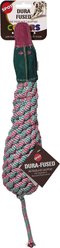 Spot Dura-Fuse Leather Bottle Duck Plush Dog Toy, Blue/Red, 16-in
