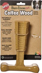 Spot Bambone+ Coffee Wood Chicken Dog Toy, Tan, 7-in