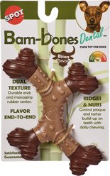 Spot Bambone Dental X-Bone Bison Dog Toy, Tan/Brown, 6-in