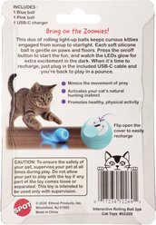 Spot Interactive Cat Ball Plush Dog Toy, Pink/Blue/White slide 2 of 2