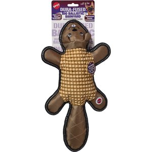 Spot Dura-Fuse Beaver Plush Dog Toy, Tan/Brown, 16-in