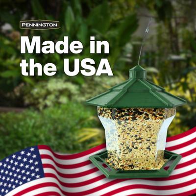 Show full view: Pennington Earth Smart Recycled EcoGazebo Bird Feeder, Green slide 9 of 11