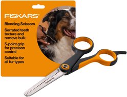 Fiskars Pet Blending Scissors, Orange/Black, 6.5-in
