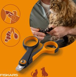 Fiskars Small Pet Nail Clippers, Orange/Black, 4.25-in slide 2 of 9