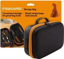 Fiskars Pet Storage Bag, Orange/Black, 10.25 x 4 x 7-in
