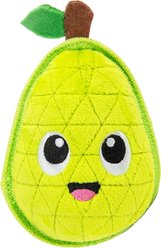 Outward Hound Xtreme Seamz Pear Plush Dog Toy, Green, Small