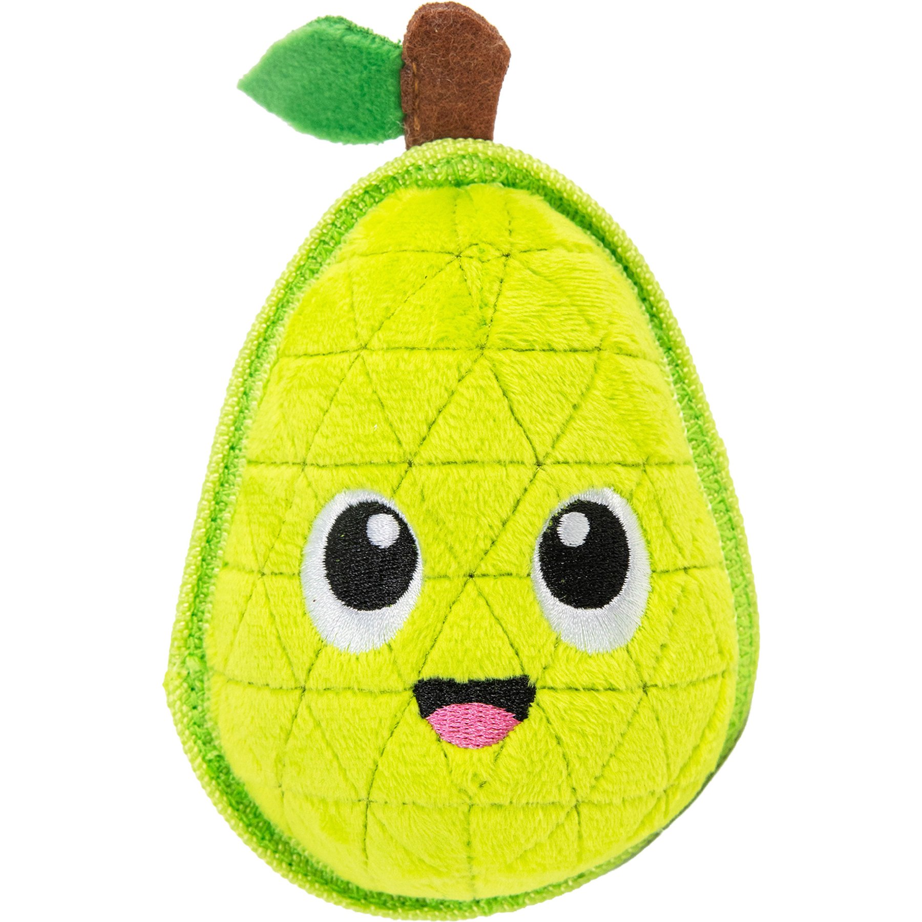 Outward Hound Xtreme Seamz Pear Plush Dog Toy, Green, Small