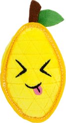 Outward Hound Xtreme Seamz Lemon Plush Dog Toy, Yellow, Small
