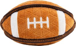 Outward Hound Football Xtreme Seamz Tough Chew Durable Plush Dog Toy with Squeakers, Brown, Small: 7.1-in