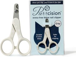 Necoichi Purrcision Stainless Steel Indoor Cat Nail Clipper, Gray