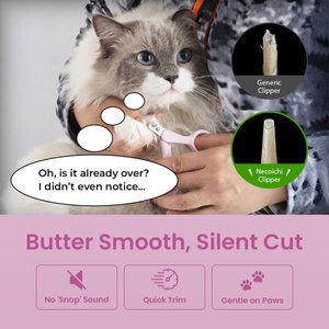 Necoichi Purrcision Stainless Steel Indoor Cat Nail Clipper, Lilac