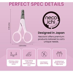 Necoichi Purrcision Stainless Steel Indoor Cat Nail Clipper, Lilac