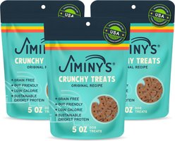 Jiminy's Grain-Free Cricket Cookie Original Recipe Dog Treats, 5-oz bag, 3 count
