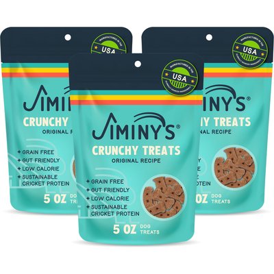 Jiminy's Jiminy's Grain-Free Cricket Cookie Original Recipe Dog Treats, 5-oz bag, 3 count