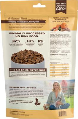 Show full view: Badlands Ranch Superfood Complete Grain-Free Wild Fish & Turkey Air-Dried Dog Food, 24-oz bag slide 4 of 7