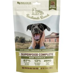 Badlands Ranch Superfood Complete Grain-Free Beef Air-Dried Dog Food, 24-oz bag