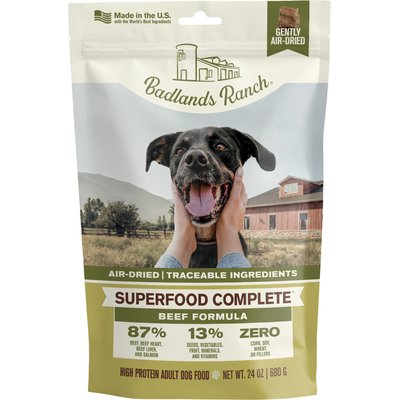 Badlands Ranch Badlands Ranch Superfood Complete Grain-Free Beef Air-Dried Dog Food, 24-oz bag