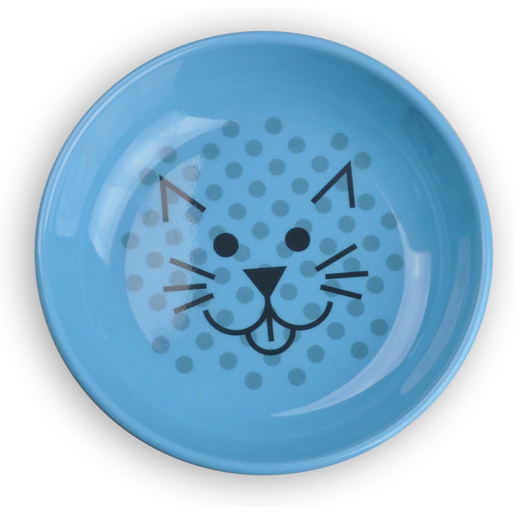 Van Ness Ecoware Non-Skid Cat Dish, Blue, 8-oz