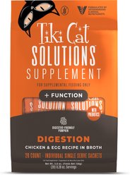 Tiki Cat Solutions Supplements Digestion Wet Cat Food Topper, 5.6-oz pouch