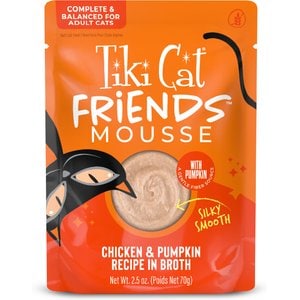 TIKI CAT Friends Mousse Chicken, Pumpkin & Tuna Recipe in Broth