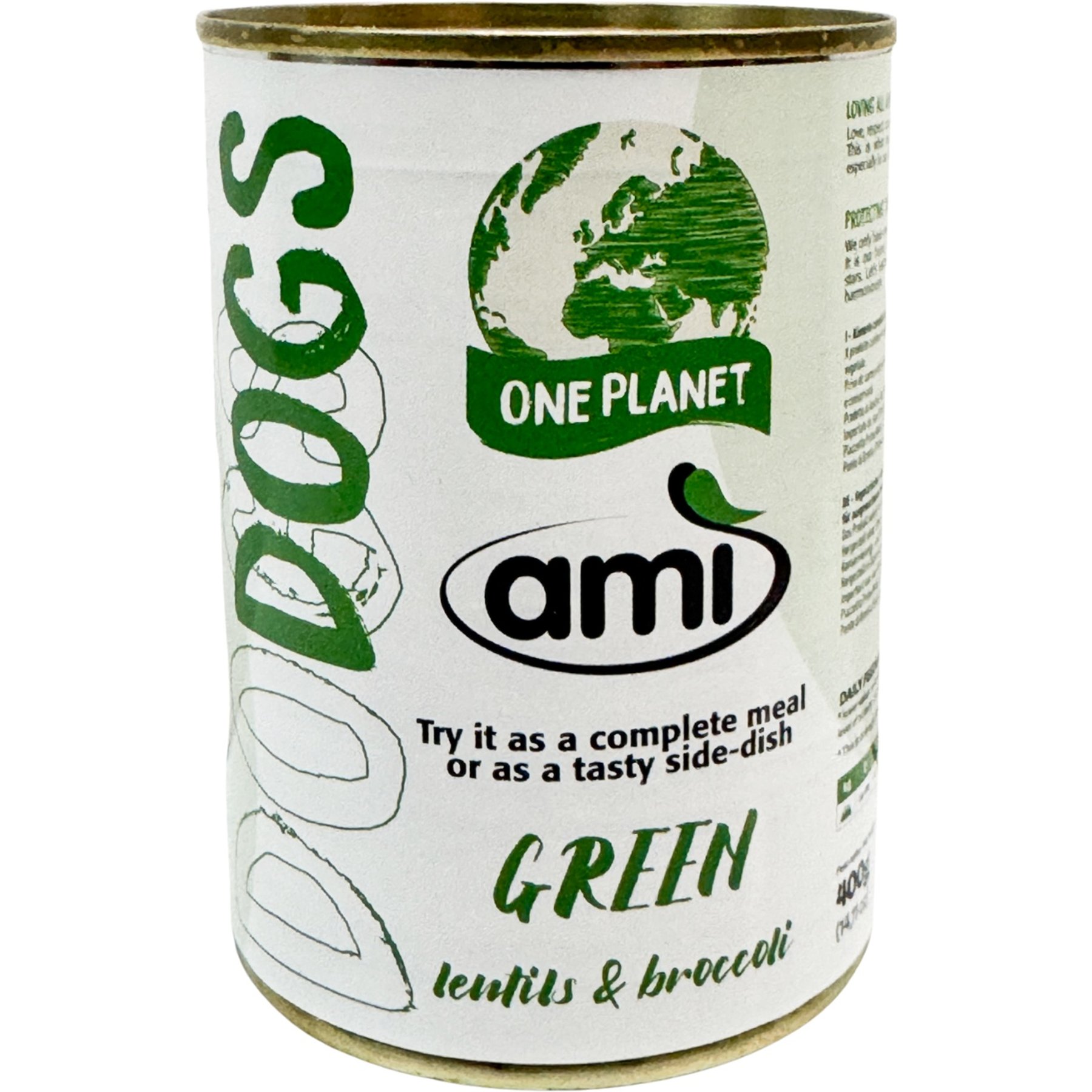 Ami Green Lentils & Broccoli Vegan Wet Dog Food, 14-oz can, case of 12