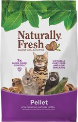 Naturally Fresh Pellet Unscented Non-Clumping Walnut Cat Litter, 26-lb bag