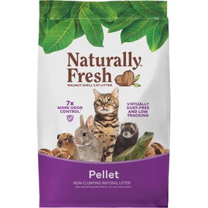 Naturally Fresh Pellet Unscented Non-Clumping Walnut Cat Litter, 26-lb bag