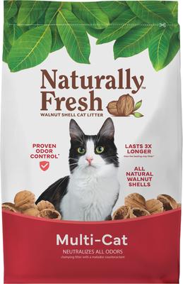 Naturally Fresh Multi-Cat Unscented Clumping Walnut Cat Litter