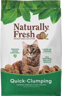 NATURALLY FRESH Unscented Clumping Walnut Cat Litter, 14-lb bag - Chewy.com