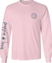 PUPPIE LOVE X KITTIE KITTIE Best Things in Life Adult Long Sleeve Tee, Light Pink, Small slide 2 of 2
