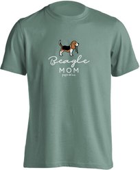 PUPPIE LOVE Beagle Mom Adult Short Sleeve Tee, Light Green, Small