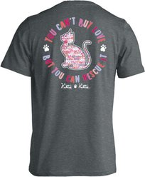 KITTIE KITTIE You Can't Buy Love Kittie Adult Short Sleeve Tee, Dark Heather, XXX-Large