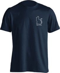KITTIE KITTIE Floral Cat Mom Adult Short Sleeve Tee, Navy, Medium slide 2 of 2