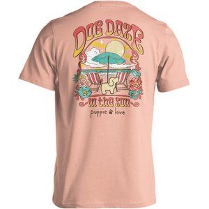 PUPPIE LOVE Dog Daze Adult Short Sleeve Tee, Dusty Rose, XXX-Large