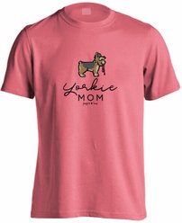 PUPPIE LOVE Yorkie Mom Adult Short Sleeve Tee, Watermelon, Small