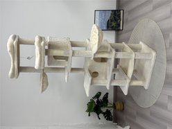 W-Jopns Indoor Multi-Level 68-in Cat Tree & Condo with Hammocks, Cave & Scratching Posts, Beige slide 2 of 9