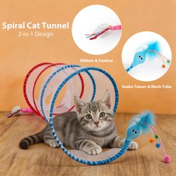 allforpaws Modern Spiral Cat Tunnel, Multi-color slide 2 of 7