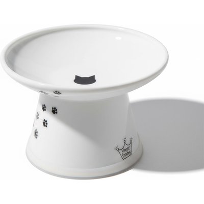 Necoichi Necoichi Extra Wide Ceramic Elevated Cat Food Bowl, 2-cup, Whisker Relief