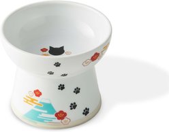 Necoichi Elevated Ceramic Cat Food Bowl, Fuji, 1.5 cup slide 1 of 9