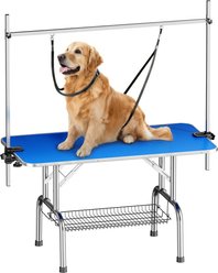 Yafylly Heavy Duty Dog & Cat Grooming Table with Adjustable Arm Clamps, Blue, 46-in